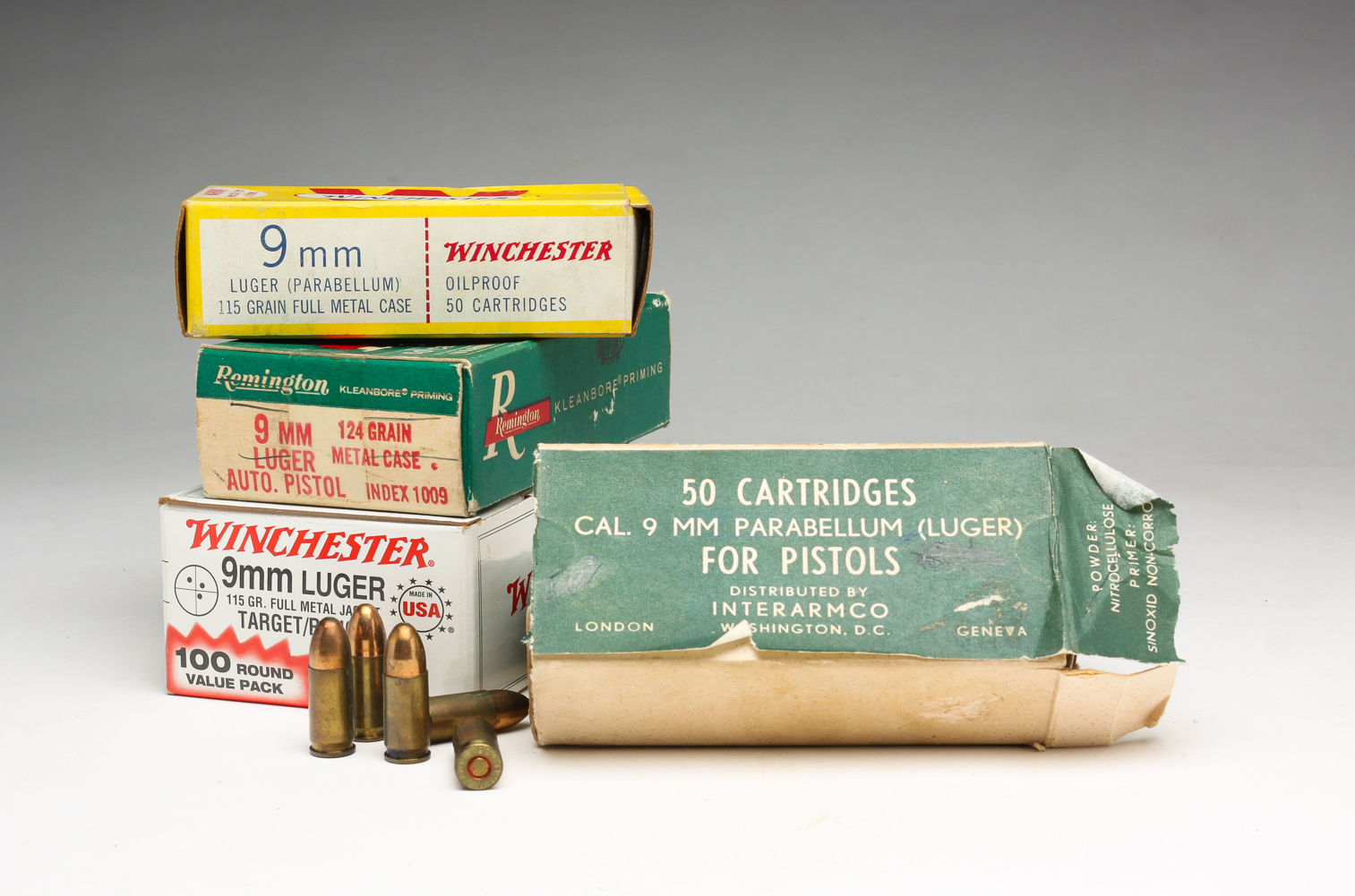 GROUP OF 9MM LUGER ROUNDS INCLUDING