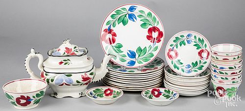 GROUP OF ADAMS ROSE PORCELAIN, 19TH