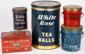 GROUP OF ADVERTISING TINS<br>G
