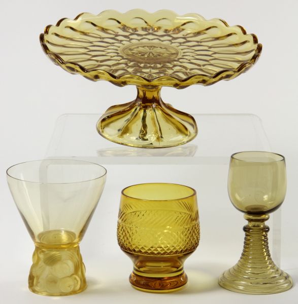 Group of Amber Glassincluding