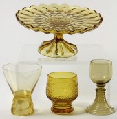 Group of Amber Glassincluding