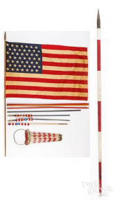 GROUP OF AMERICAN FLAGS, ETC.<