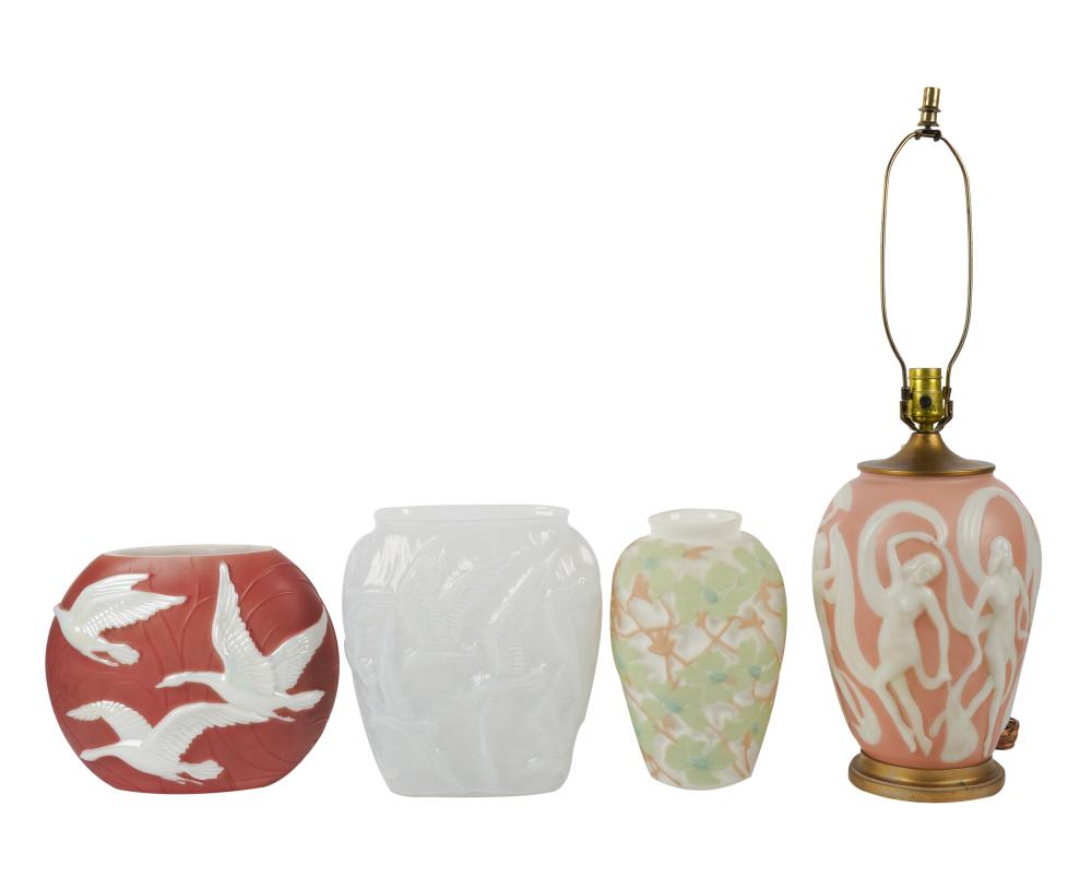 GROUP OF AMERICAN MOLDED GLASS
