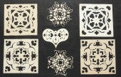 GROUP OF AMERICAN PAPER CUT OU