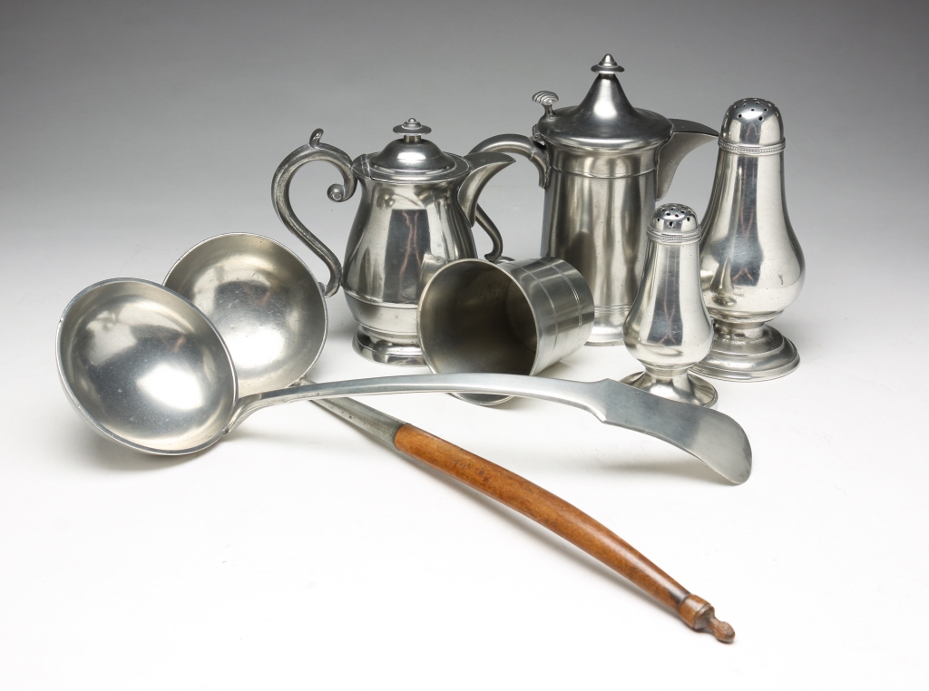 GROUP OF AMERICAN PEWTER. First