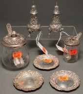 Group of American repousse ste
