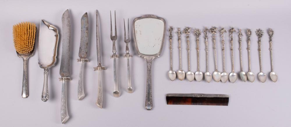 GROUP OF AMERICAN SILVER PIECES, 12