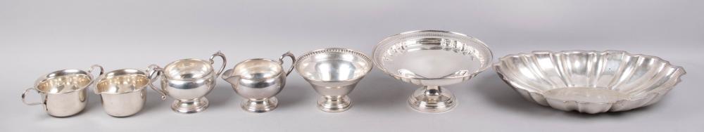 GROUP OF AMERICAN SILVER TABLE
