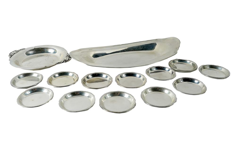 GROUP OF AMERICAN STERLING TABLE