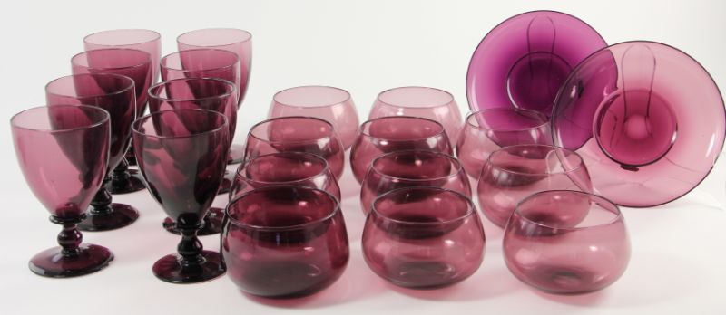 Group of Amethyst Glassincluding