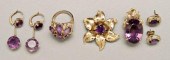 Group of amethyst jewelry: ova