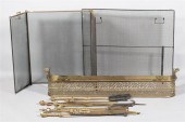 GROUP OF ANTIQUE BRASS FIRE TO