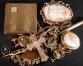Group of antique costume jewel