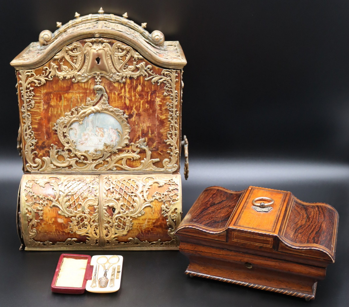 GROUP OF ANTIQUE FRENCH SEWING KITS
