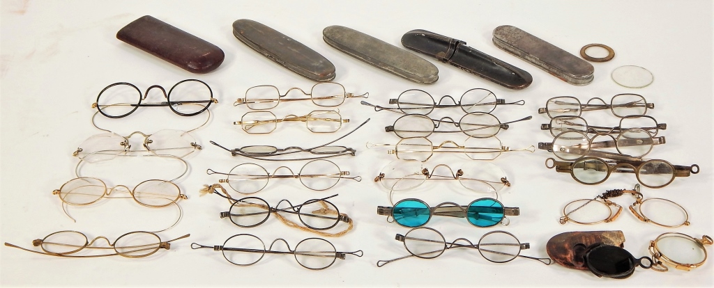 GROUP OF ANTIQUE GLASSES FRAMES ,C.
