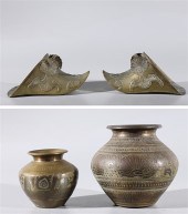 Group of antique Indian brass