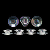 GROUP OF ANTIQUE IRIDESCENT FI