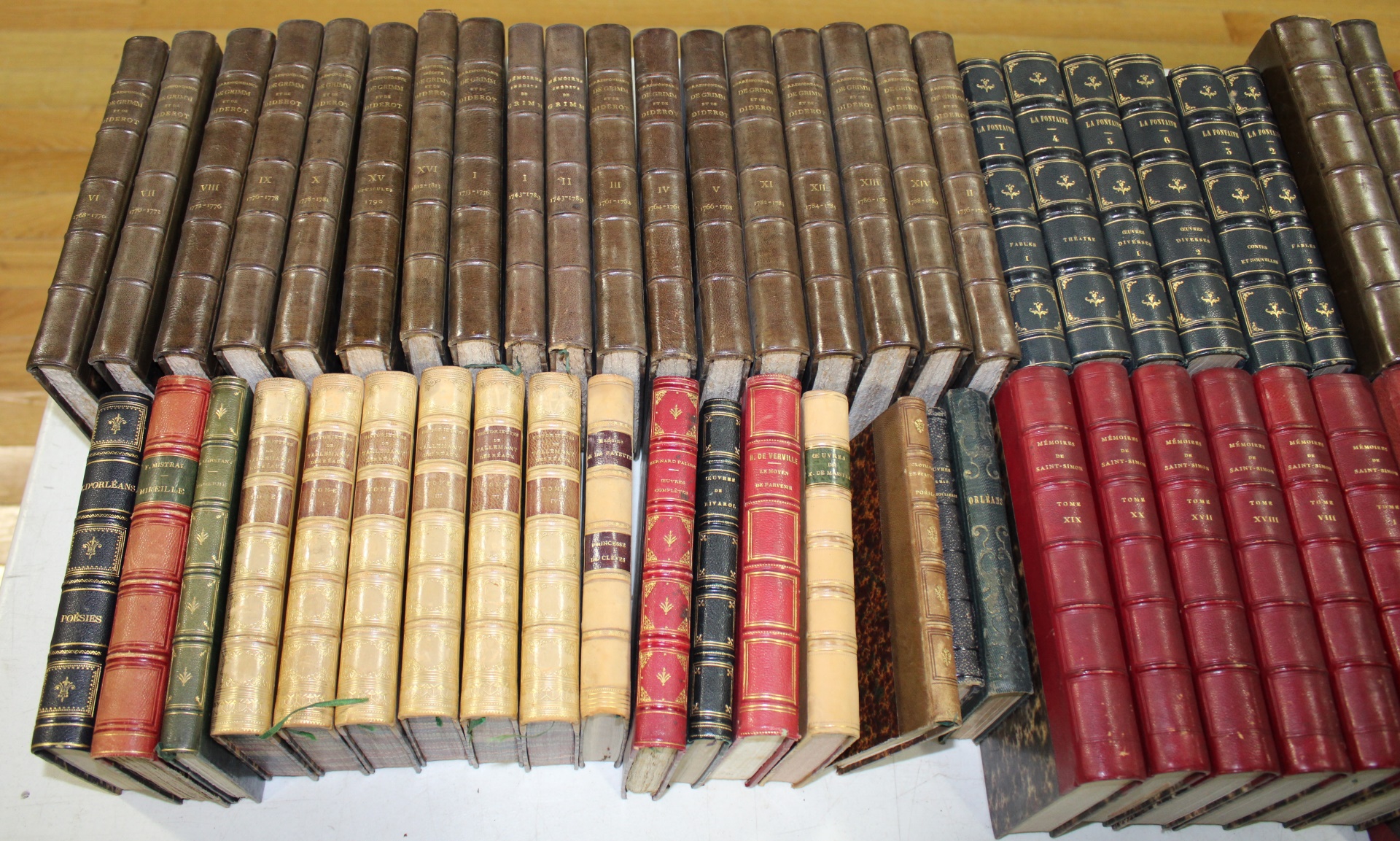 GROUP OF ANTIQUE LEATHER BOUND