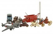 GROUP OF ANTIQUE PAINTED IRON