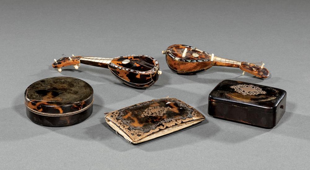 GROUP OF ANTIQUE TORTOISESHELL