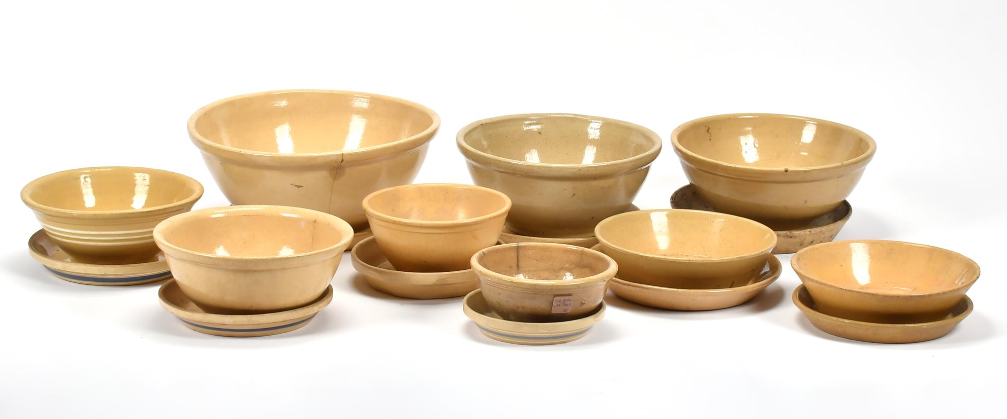 GROUP OF ANTIQUE YELLOW WARE. A