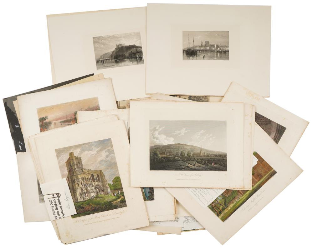 GROUP OF ARCHITECTURAL ETCHINGS AND