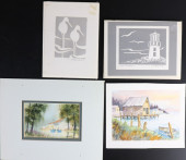 GROUP OF ART, LIGHTHOUSE BY PA