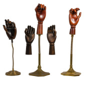 GROUP OF ARTICULATED WOODEN HA