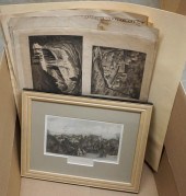 GROUP OF ARTWORK, MOSTLY ENGRA