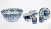 GROUP OF ASIAN BLUE AND WHITE