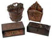 GROUP OF ASIAN LACQUER WARESGr