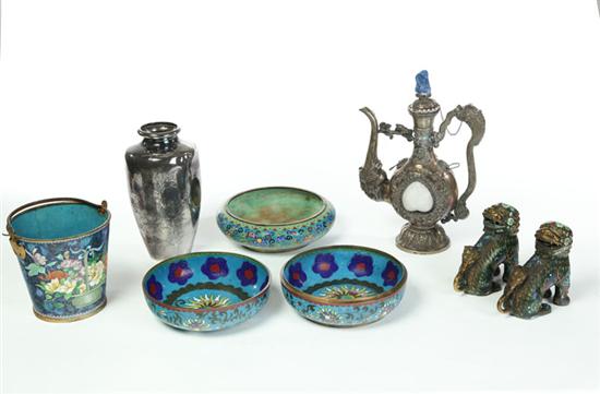 GROUP OF ASIAN METALWARE. 