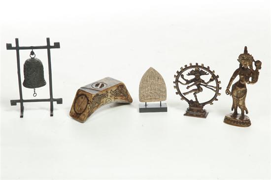 GROUP OF ASIAN STATUES AND