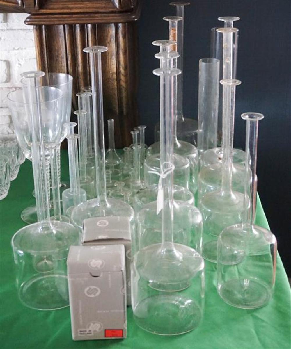 GROUP OF ASSORTED BUD VASES AND A