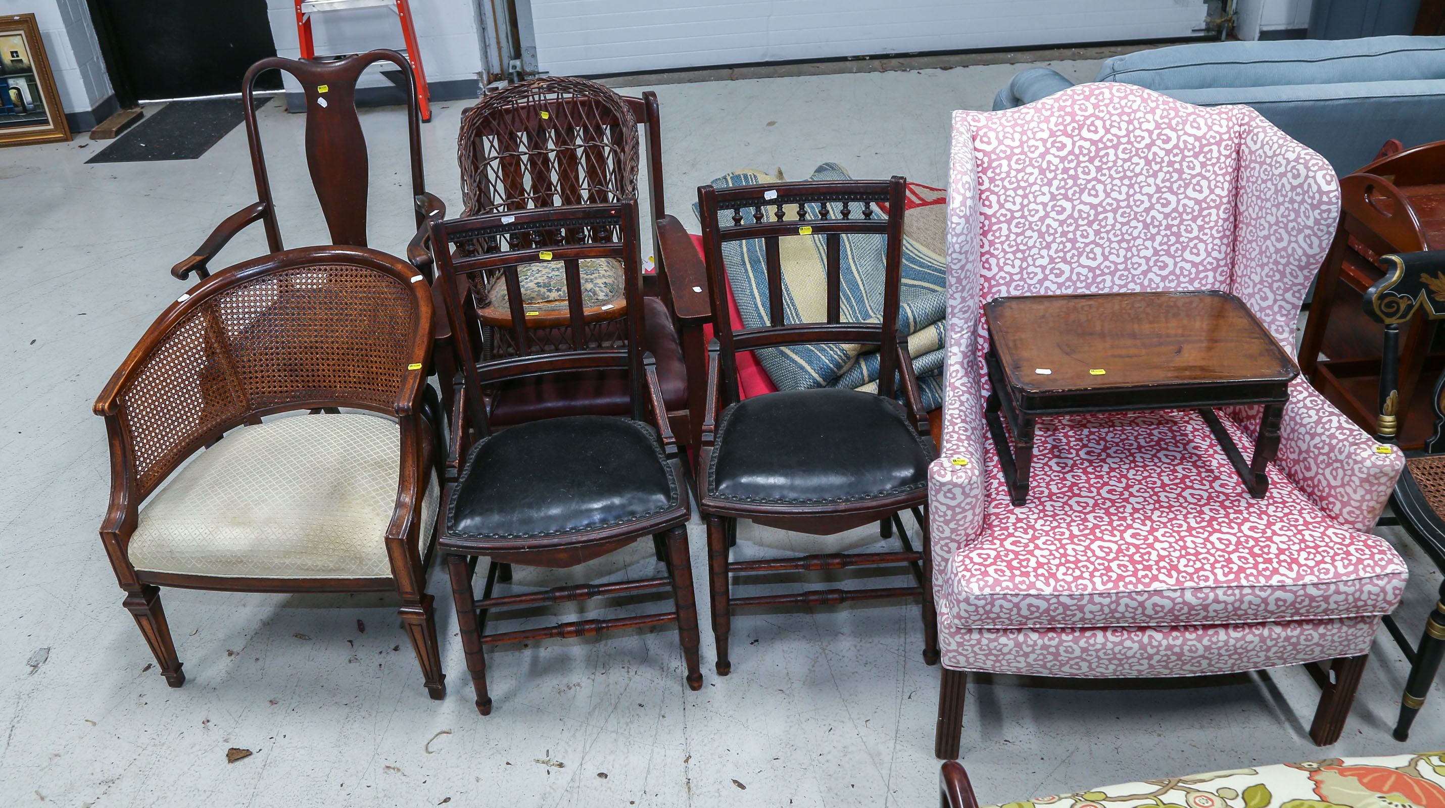 GROUP OF ASSORTED CHAIRS & SMALL
