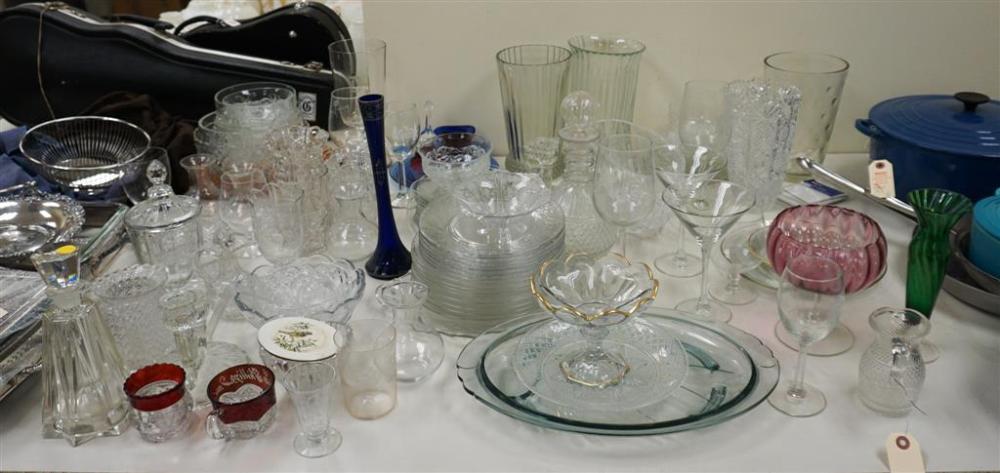 GROUP OF ASSORTED CLEAR AND COLORED