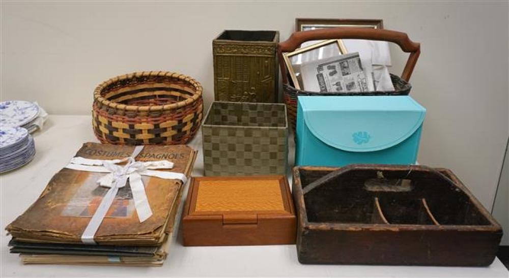 GROUP OF ASSORTED EPHEMERA BASKET