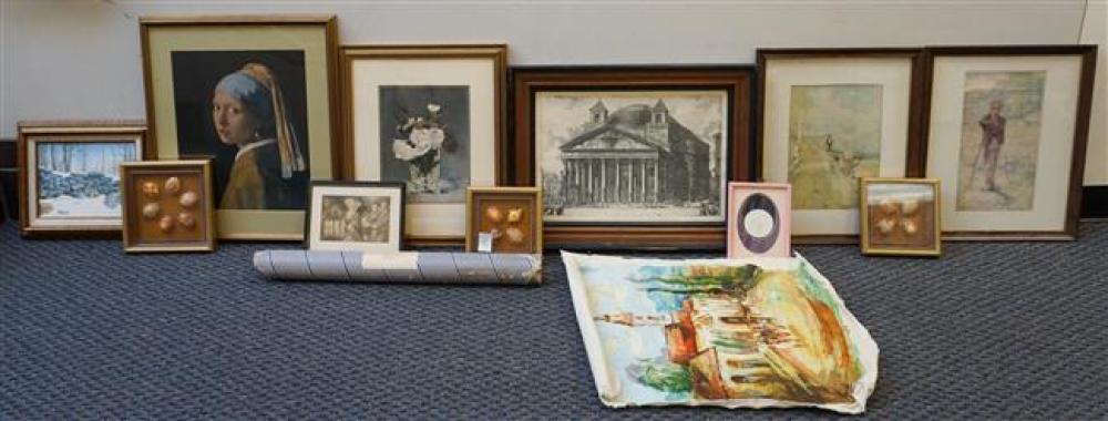 GROUP OF ASSORTED FRAMED WORKS OF