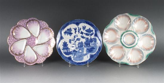 Group of assorted oyster plates