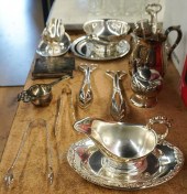 GROUP OF ASSORTED SILVER PLATE