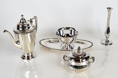 GROUP OF ASSORTED SILVER-PLATE