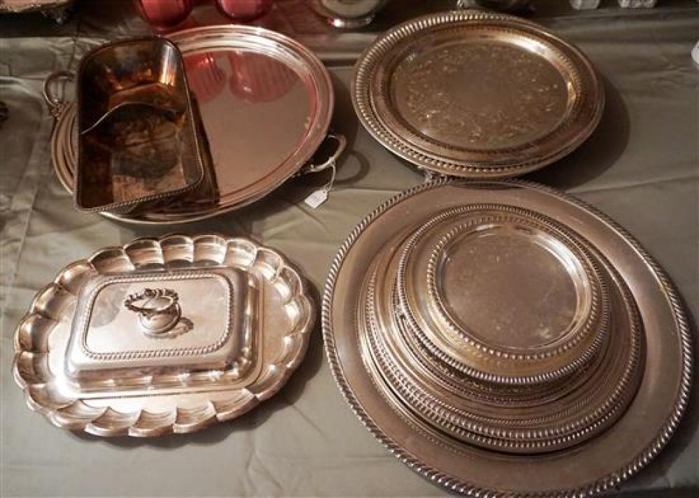 GROUP OF ASSORTED SILVER-PLATED