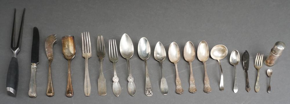 GROUP OF ASSORTED SILVERPLATE,