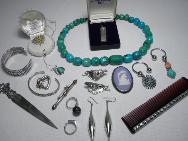 Group of assorted sterling silver