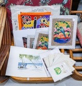 GROUP OF ASSORTED UNFRAMED ART
