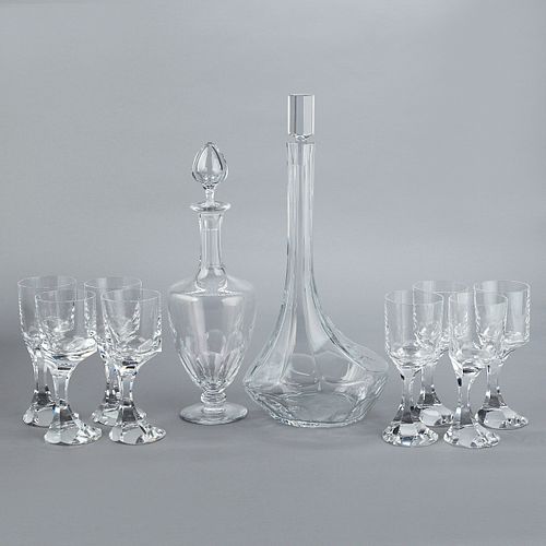 GROUP OF BACCARAT CRYSTAL GOBLETS &