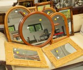 GROUP OF BAMBOO & OTHER FRAMED