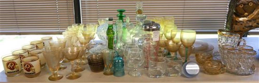 GROUP OF BAR AND STEM GLASSWARE,