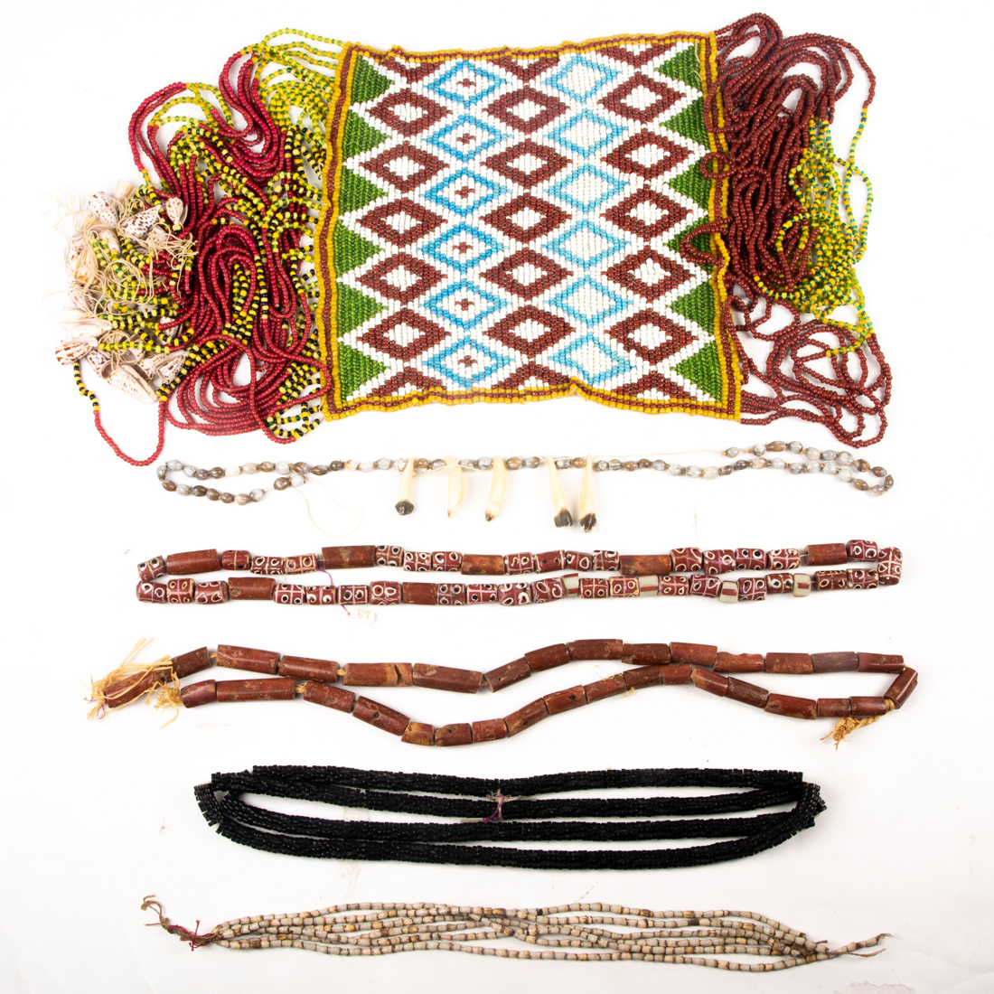 GROUP OF BEADED ARTICLES Group of