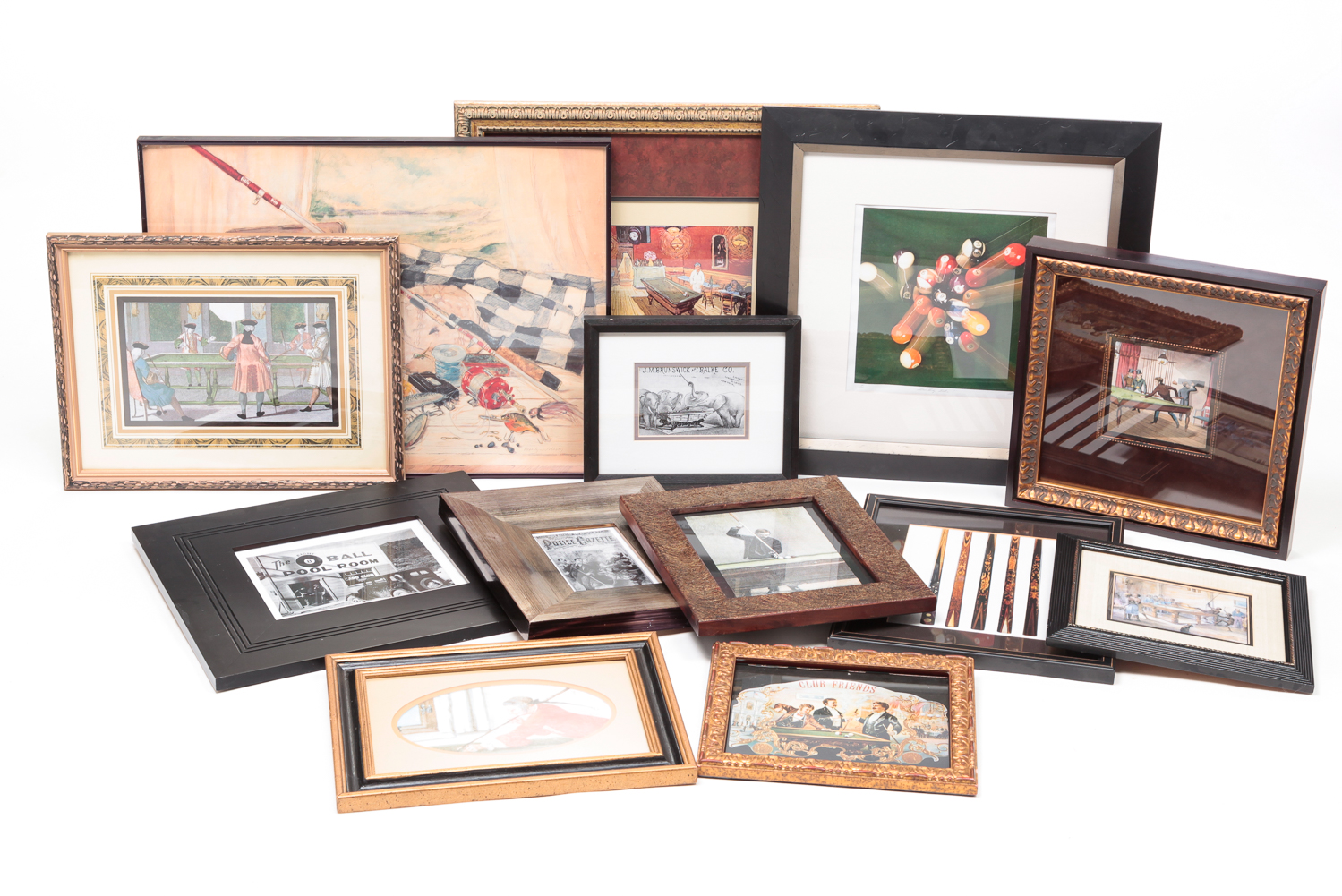 GROUP OF BILLIARDS PRINTS. Late